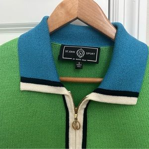 St John Sport by Marie Gray Zip Up knit Jacket